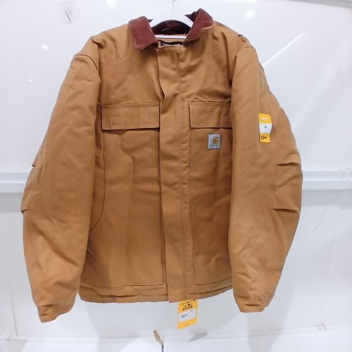 MEN'S CARHARTT LOOSE FIT WASHED DUCK INSULATED ACTIVE JACKET - MEDIUM - LIGHT BROWN (STYLE: J130-M) image 3
