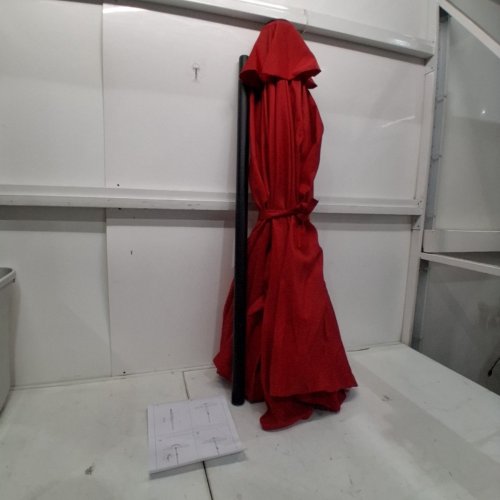 MASTERCANOPY PATIO UMBRELLA WITH VALANCE - 7.5FT - RED image 3
