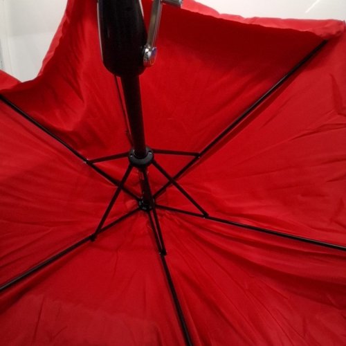 MASTERCANOPY PATIO UMBRELLA WITH VALANCE - 7.5FT - RED image 4