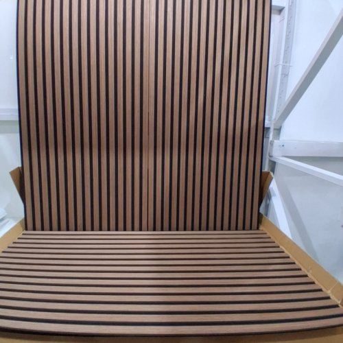 4PK TONOR WOOD ACOUSTIC WALL PANELS - 2FT X 4FT - BLACK / BROWN (MODEL: 25070.02BR.V1) image 3