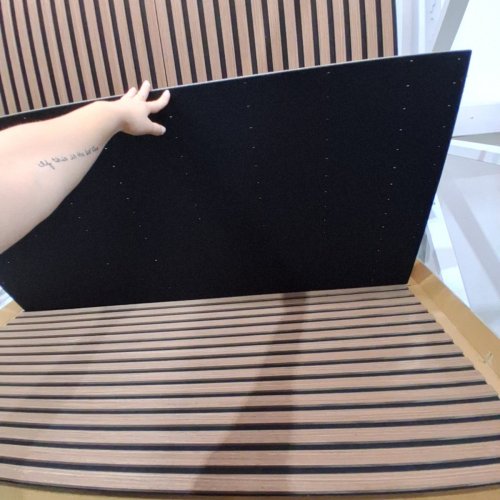 4PK TONOR WOOD ACOUSTIC WALL PANELS - 2FT X 4FT - BLACK / BROWN (MODEL: 25070.02BR.V1) image 4