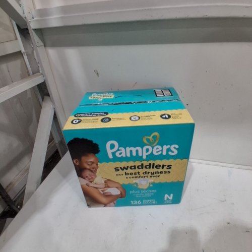 136PK PAMPERS SWADDLERS DISPOSABLE DIAPERS - SIZE NEWBORN (UNDER 10LB) image 2