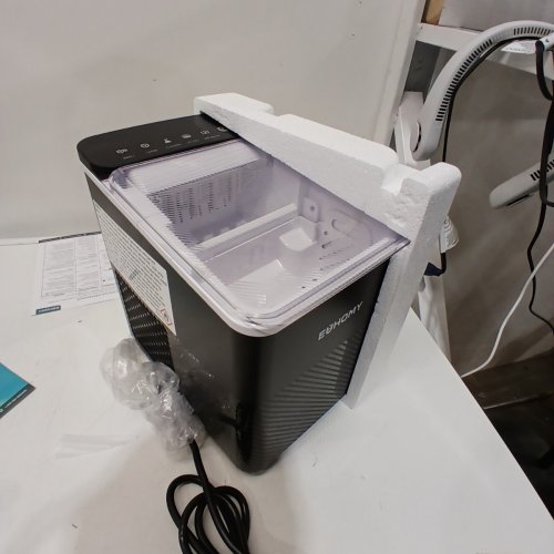 EUHOMY SELF-CLEANING BULLET COUNTERTOP PORTABLE ICE MAKER WITH ICE SCOOP - MAKES 27LB PER DAY - BLACK (MODEL: IM021-BBL-CAEH) image 4