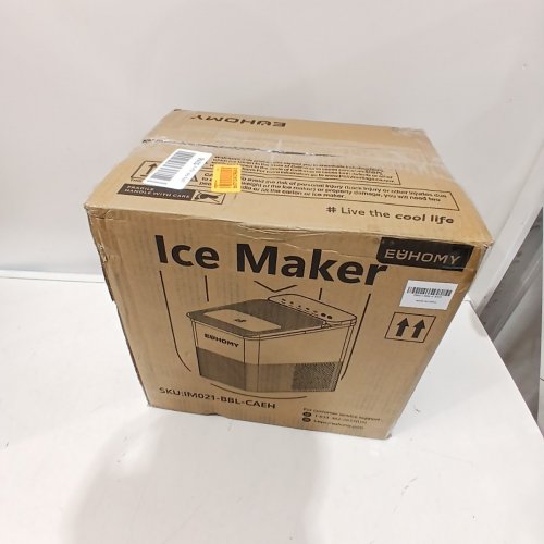 EUHOMY SELF-CLEANING BULLET COUNTERTOP PORTABLE ICE MAKER WITH ICE SCOOP - MAKES 27LB PER DAY - BLACK (MODEL: IM021-BBL-CAEH) image 5