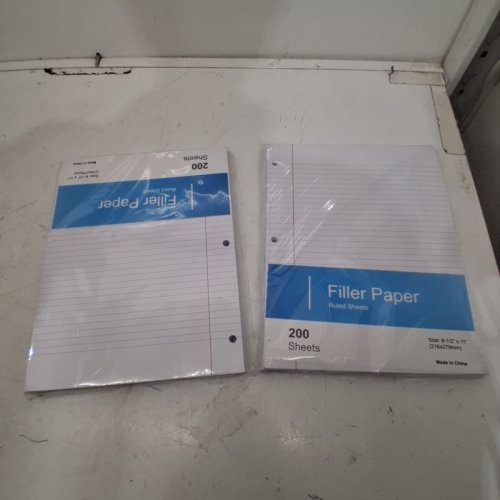 2(200PK) 3-HOLE PUNCHED RULED REINFORCED FILLER PAPER - 8.5" X 11" image 3