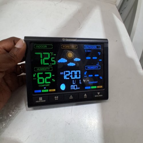 GEEVON WIRELESS SMART COLOR WEATHER STATION - BLACK (MODEL: 246250) image 2