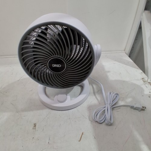DREO PORTABLE TABLE TOP AIR CIRCULATOR FAN - 9" ROUND - 70FT TONG FLOW - 28DB LOW NOISE - 3 SPEED - 120° ADJUSTABLE TILT - WHITE (MODEL: DR-HAF002) image 3