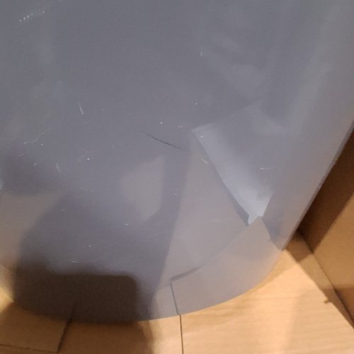 IRIS USA COVERED TOP-ENTRY SCATTER-PREVENTING CAT LITTER BOX WITH SCOOP - LARGE/20.47" X 16.14" X 14.56" - GREY/WHITE - (MODEL: PUNT-530) image 4