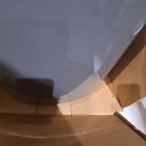 IRIS USA COVERED TOP-ENTRY SCATTER-PREVENTING CAT LITTER BOX WITH SCOOP - LARGE/20.47" X 16.14" X 14.56" - GREY/WHITE - (MODEL: PUNT-530) image 5