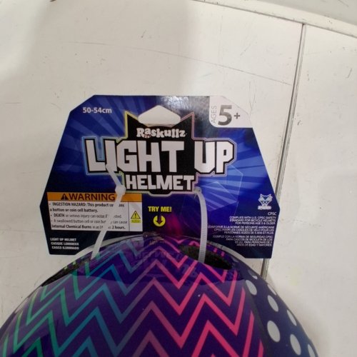 YOUTH RASKULLZ LIGHT UP HELMET - 50-54CM - MULTICOLOUR image 2