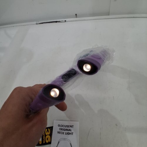 GLOCUSENT RECHARGEABLE LED NECK READING LIGHT - PURPLE image 2