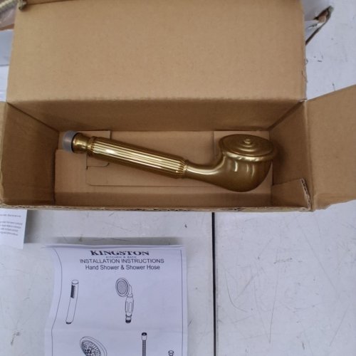 4PC KINGSTON MADE TO MATCH HAND SHOWER COMBO WITH SLIDE BAR - 24" - BRASS (MODEL: KAK3327W7) image 7