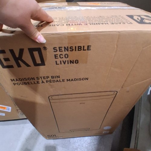 EKO MADISON BRUSHED STAINLESS STEP TRASH/GARBAGE CAN/BIN - 50L - STAINLESS STEEL (MODEL: EK9361MT-50L) image 5