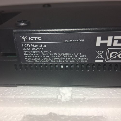 KTC COMPUTER MONITOR 144HZ IPS FHD 1080P - 24" IPS FHD 1080P - BLACK - (MODEL: H24B9S-2) image 6