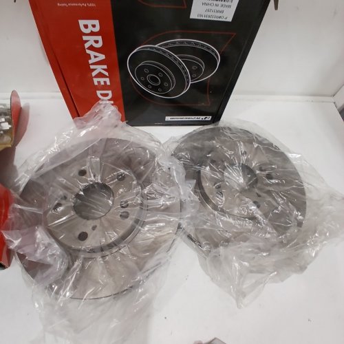 A-PREMIUM FRONT VENTED DISC BRAKE ROTORS + CERAMIC PADS - HONDA AND ACURA, ACCORD 03-12/14-17, CIVIC 13-18, CR-V 02-04, ELEMENT 03-11, ILX 14-15, CR-Z 16 image 4