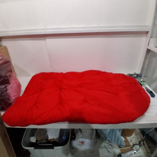SOFT HANGING EGG CHAIR CUSHION - 49" X 31" - RED image 2