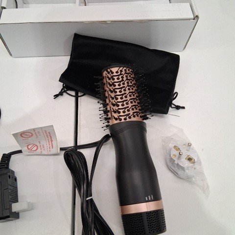 SLOPEHILL MINI HOT-AIR HAIR BRUSH - BLACK AND ROSE GOLD - (MODEL:CS-1012) image 2