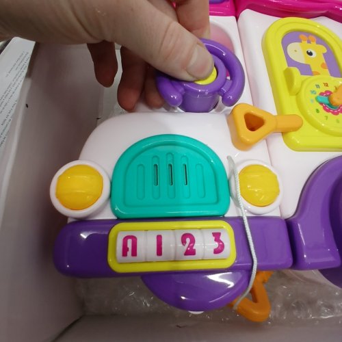 MULTIFUNCTIONAL BUSY CAR EDUCATIONAL TOY - PINK / MULTICOLOUR image 3