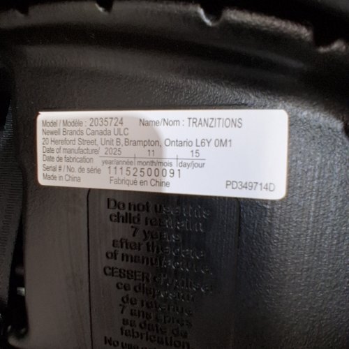 GRACO C20 TRANZITIONS 3-IN-1 HARNESS BOOSTER CAR SEAT - 100LBS CAP - BLACK (MODEL: 2035724) image 2