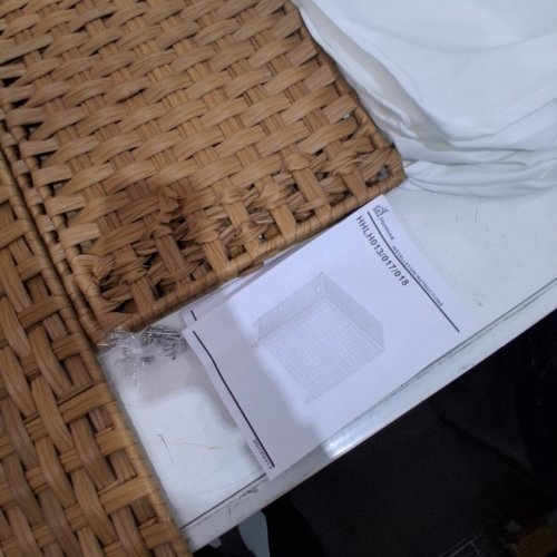 HERMINA HANDWOVEN RATTAN LAUNDRY HAMPER WITH 3 REMOVABLE LINER BAGS - 176 L - NATURAL (MODEL: HHLH018NL) image 4