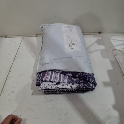 3PC MYBEDSOUL PATCHWORK REVERSIBLE QUILT SET - FULL 78" X 90" - PURPLE image 3