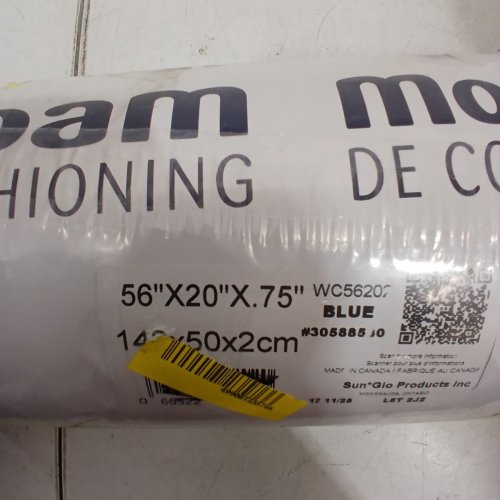 SUN-GLO FOAM CUSHIONING - 56" X 20" X 0.75" - BLUE image 3
