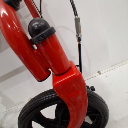 MEDLINE GUARDIAN BASIC STEEL ROLLATOR WITH 8" WHEELS ROLLING WALKER - 300LB CAPACITY - RED (MODEL: MDS86860ERS8) image 4