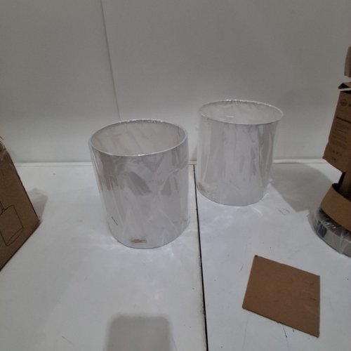 2PK BEDSIDE TABLE LAMPS WITH DUAL USB PORTS - SILVER / WHITE image 4