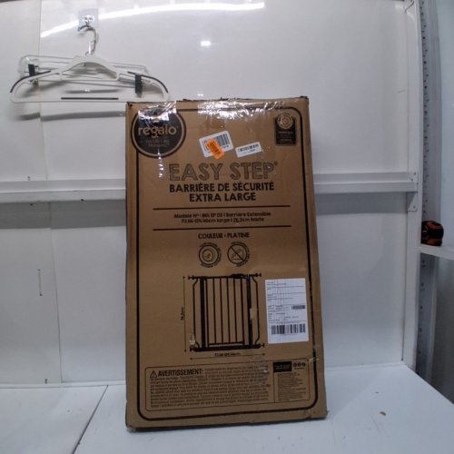REGALO EASY STEP 49" EXTRA WIDE BABY GATE - 30"X49" - PLATINUM (MODEL: 1164 EP DS) image 4