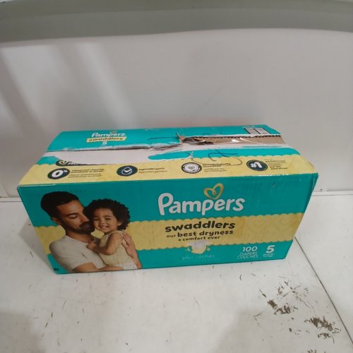 100PK PAMPERS SWADDLERS 100% LEAKPROOF DISPOSABLE BABY DIAPERS - SIZE 5 image 3
