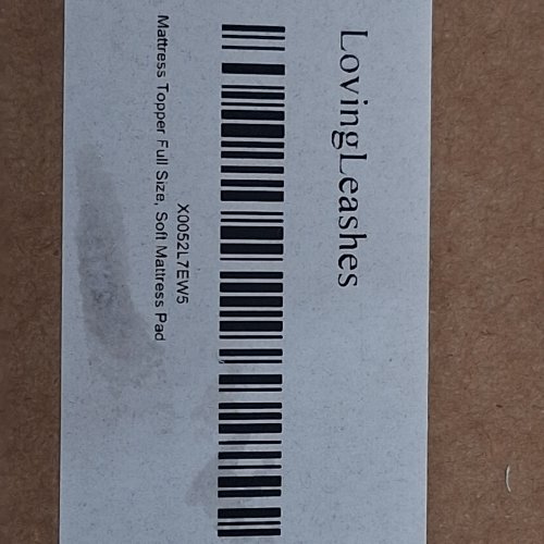 LOVINGLEASHES SOFT MATTRESS TOPPER - FULL SIZE - WHITE / GREY image 2