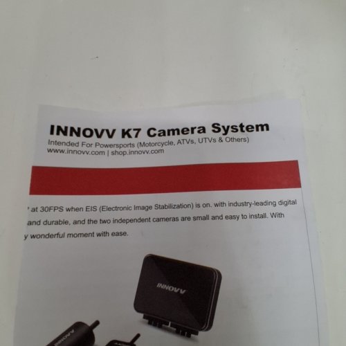 INNOVV K7 MOTORCYCLE FRONT AND REAR DASH CAMERA, GPS, COMPANION APP, AND EIS ANTI-SHAKE - 2K QHD - BLACK (MODEL: K7) image 2