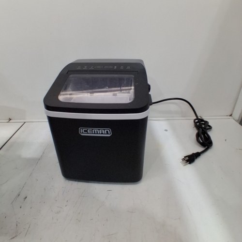 ICEMAN DUAL-SIZE ICE SELF CLEANING PORTABLE COUNTER TOP ICE MAKER - 22LBS/24HRS - BLACK (MODEL: RJ56-BUL-12) image 3