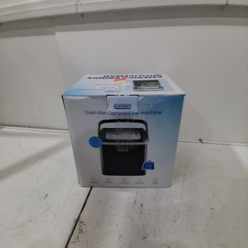 ICEMAN DUAL-SIZE ICE SELF CLEANING PORTABLE COUNTER TOP ICE MAKER - 22LBS/24HRS - BLACK (MODEL: RJ56-BUL-12) image 6