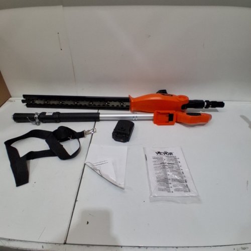 VEVOR CORDLESS HEDGE TRIMMER- 20V BATTERY AND CHARGER - 18" BLADE - 94" - BLACK/ORANGE (MODEL: ET1611) image 3