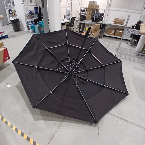 BEST CHOICE PRODUCTS 3-TIER OUTDOOR PATIO UMBRELLA WITH TILT ADJUSTMENT & CRANK - 10FT - BLACK image 5