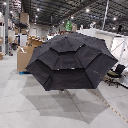 BEST CHOICE PRODUCTS 3-TIER OUTDOOR PATIO UMBRELLA WITH TILT ADJUSTMENT & CRANK - 10FT - BLACK image 8