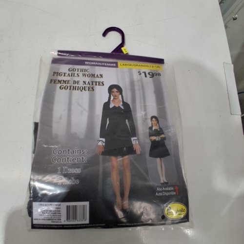 WOMEN'S PARTYHOLIC GOTHIC PIGTAILS WOMAN - LARGE (10-12) - BLACK (STYLE: 50202M) image 2