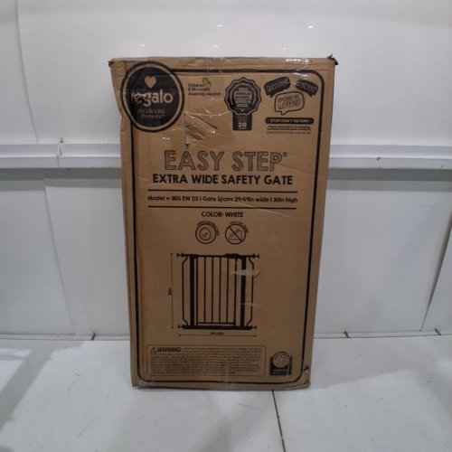 REGALO EASY STEP EXTRA WIDE BABY GATE - 30" X 29"-49" - WHITE (MODEL: 1164 EW DS) image 3