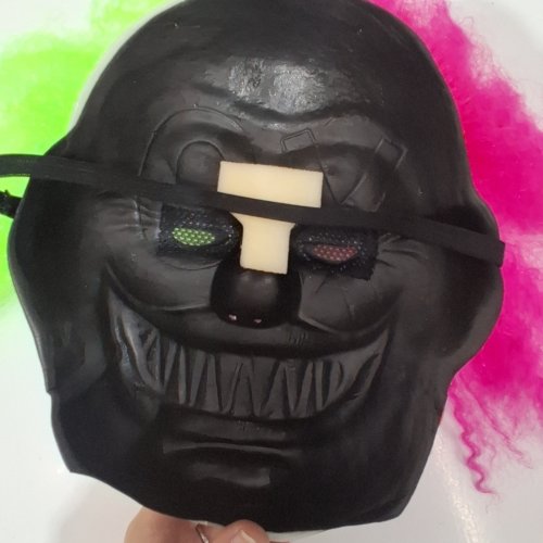 NEON CLOWN MASK - OSFM - PINK AND GREEN image 2