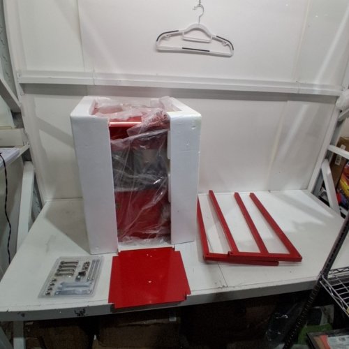 NOSTALGIA 53" TALL OLD FASHIONED MOVIE TIME POPCORN CART - 8OZ KETTLE - RED - (MODEL: CCP510) image 2