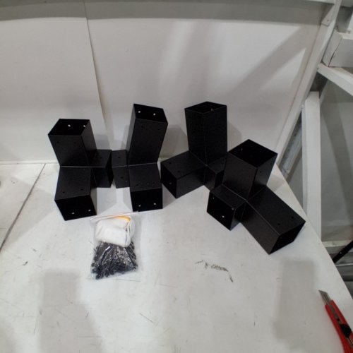 METAL ANGLE BRACKETS - 15 DEGREE / 75 DEGREE / 4" - BLACK image 3