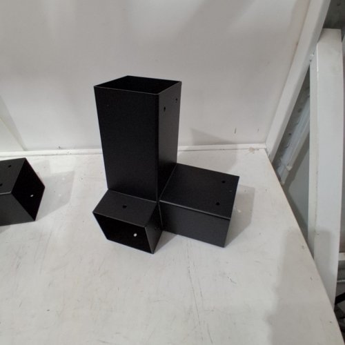 METAL ANGLE BRACKETS - 15 DEGREE / 75 DEGREE / 4" - BLACK image 5