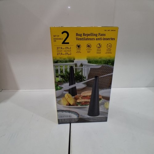 2PK ELEMENTS RECHARGEABLE BUG REPELLER FANS - BLACK (MODEL: 1990391) image 2