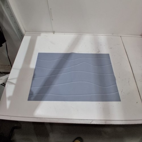 WAVY STRIPE RECTANGULAR NON-SLIP BATHMAT - 24" X 15" - BLUE image 2