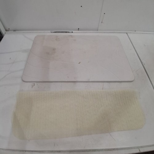 CEECYSAA NON-SLIP DIATOMACEOUS EARTH SHOWER MAT 15" X 24" - OFF WHITE image 2