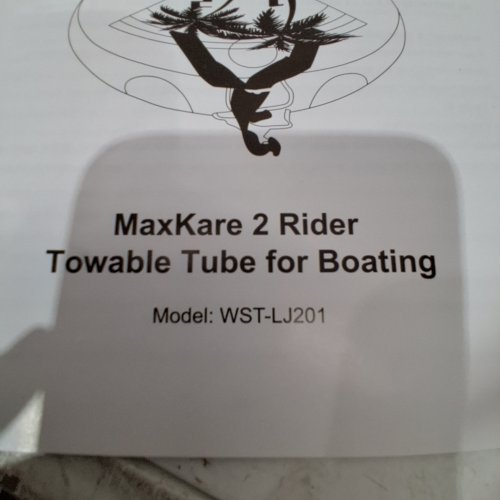 MAXKARE 2 RIDER TOWABLE TUBE FOR BOATING - 450LBS MAX - RED (MODEL: WST-LJ201) image 2