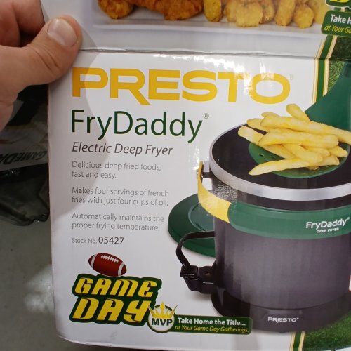 PRESTO ELECTRIC FRYDADDY PERSONAL DEEEP FRYER, 1 L, 4-CUPS FOOD CAPACITY, BLACK / GREEN / YELLOW (MODEL:05427) image 3