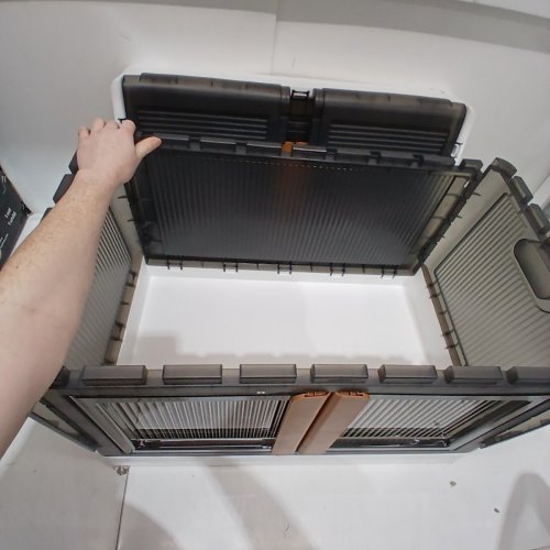 2PK ASSHMKIT STORAGE BOX CABINET WITH LID - 25.2" X 15.7" X 14.7" - WHITE/BLACK/BROWN image 3
