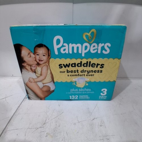 132PK PAMPERS SWADDLERS DIAPERS - SIZE 3 (1326LB) image 3